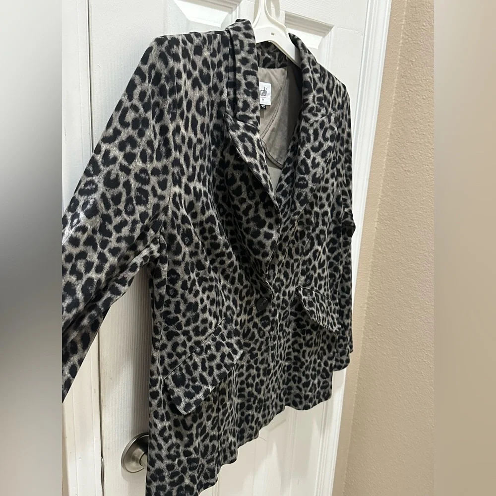 CABI Jungle Blazer Jacket Animal Print Size 16 - Picture 11 of 14